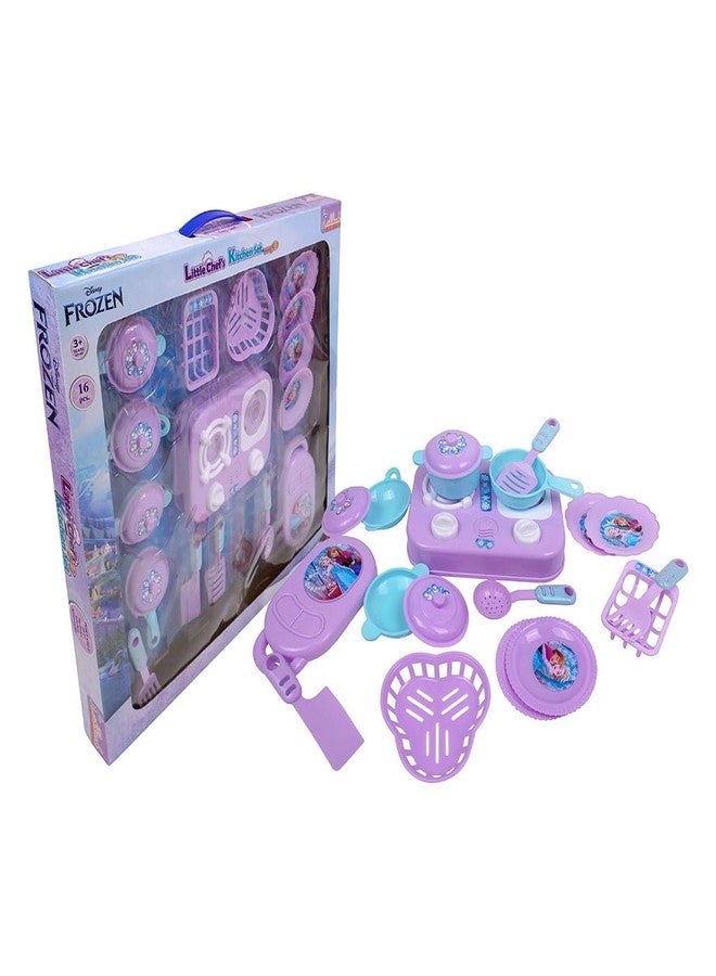 Kriiddaank Frozen Little Chef Kitchen Set - Pretend & Play Cooking & Baking Playset for Kids & Toddlers | Pretend Play Kitchen Set | Cooking & Baking Fun for Kids - Image 1